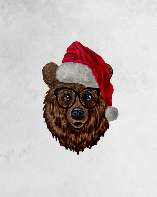 Holiday Bear Print